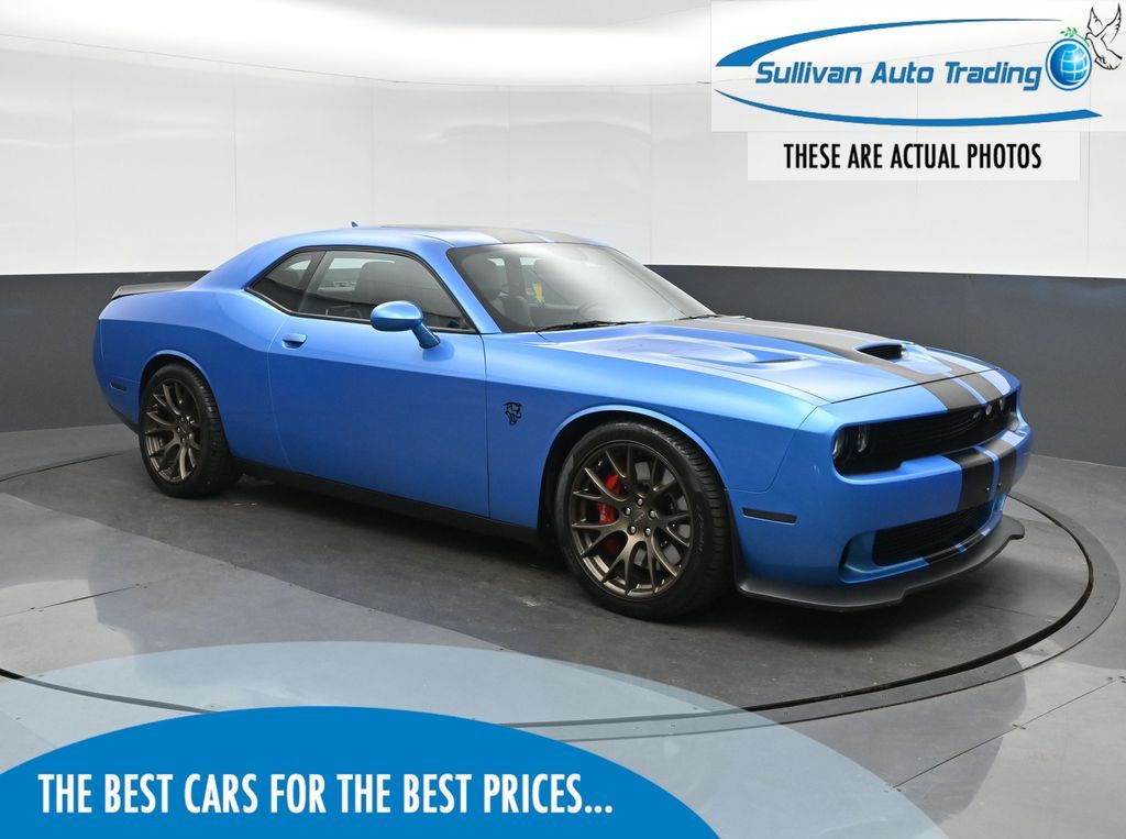B5 Blue Pearlcoat 2016 Dodge Challenger SRT Hellcat RWD Coupe Rear-Wheel Drive 8-Speed Automatic