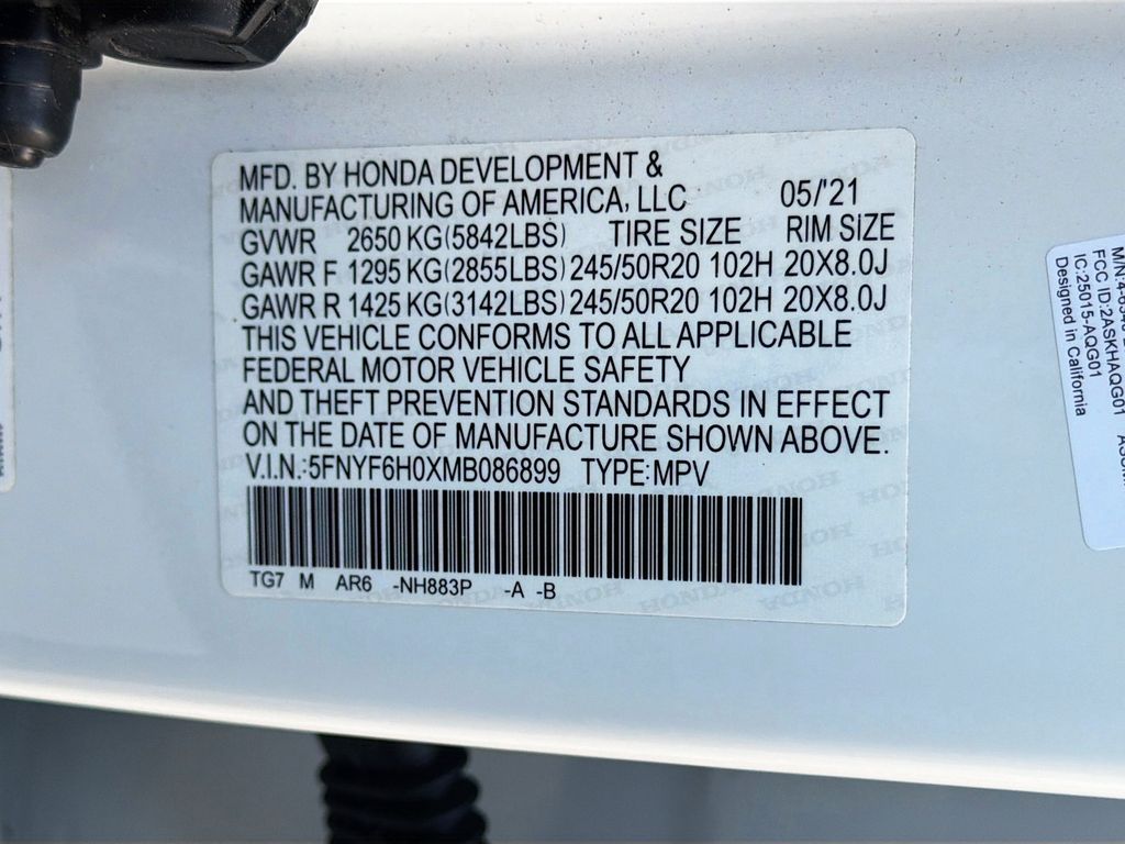 2021 Honda Pilot Elite White at Emmons Autoplex