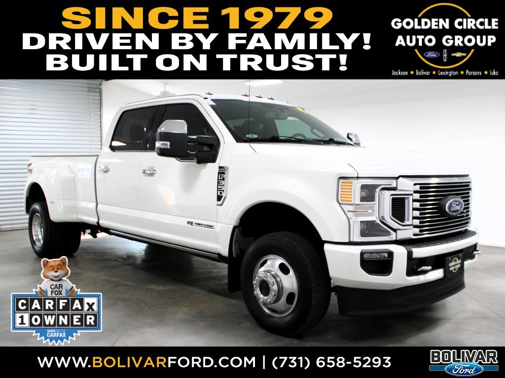 Star White Metallic Tri-Coat 2020 Ford F-350 Super Duty Pickup Truck Four-Wheel Drive 10-Speed Automatic