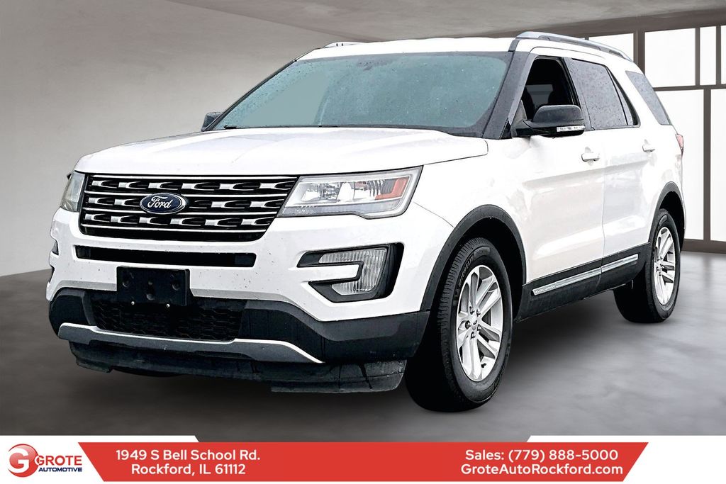 White Platinum Clearcoat Metallic 2017 Ford Explorer XLT SUV / Crossover Front-Wheel Drive 6-Speed Automatic