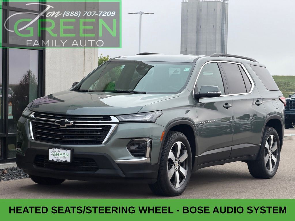 Silver Sage Metallic 2022 Chevrolet Traverse SUV / Crossover Four-Wheel Drive 9-Speed Automatic