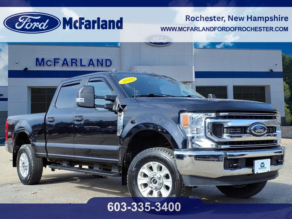 Blue 2022 Ford F-250 Super Duty XL Crew Cab 4WD Pickup Truck Four-Wheel Drive 6-Speed Automatic