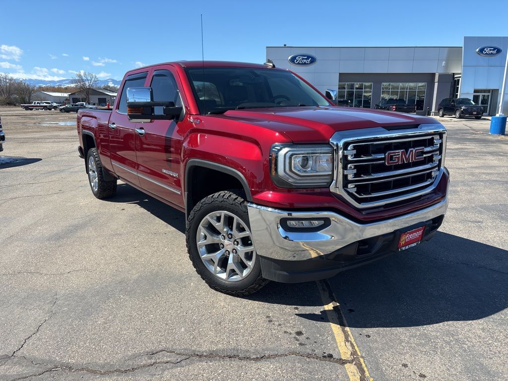 Red Quartz Tintcoat 2018 GMC Sierra 1500 SLT Crew Cab 4WD Pickup Truck Four-Wheel Drive 8-Speed Automatic Overdrive