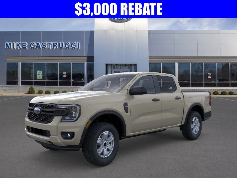 Desert Sand 2025 Ford Ranger XL SuperCrew 4WD Pickup Truck Four-Wheel Drive Automatic