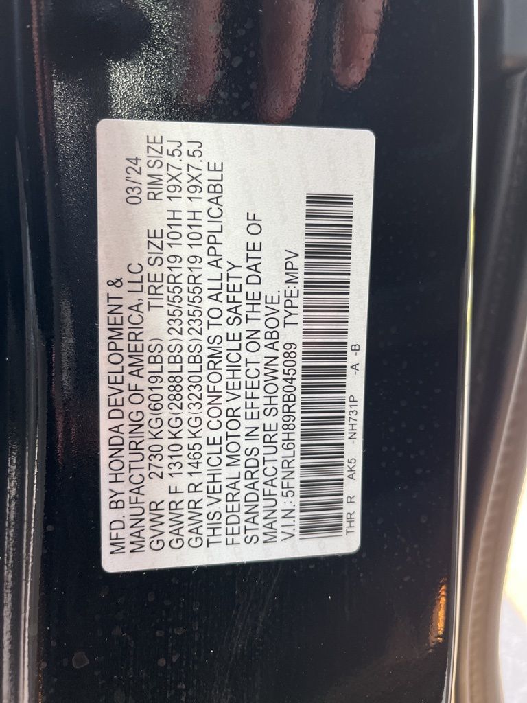 2024 Honda Odyssey Touring 10