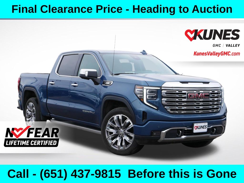 Downpour Metallic 2024 GMC Sierra 1500 Denali Crew Cab 4WD Pickup Truck Four-Wheel Drive Automatic