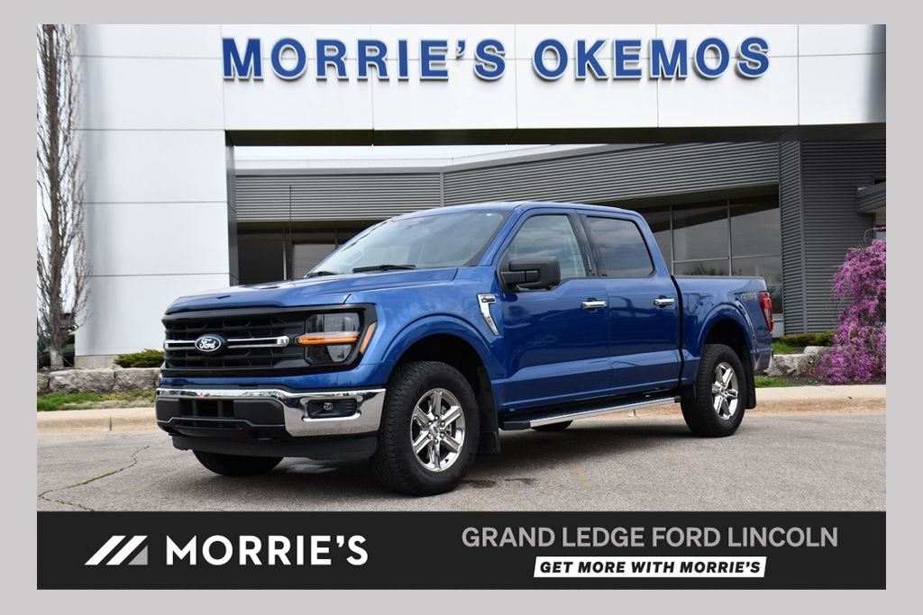 Blue Metallic 2024 Ford F-150 Pickup Truck Four-Wheel Drive Automatic