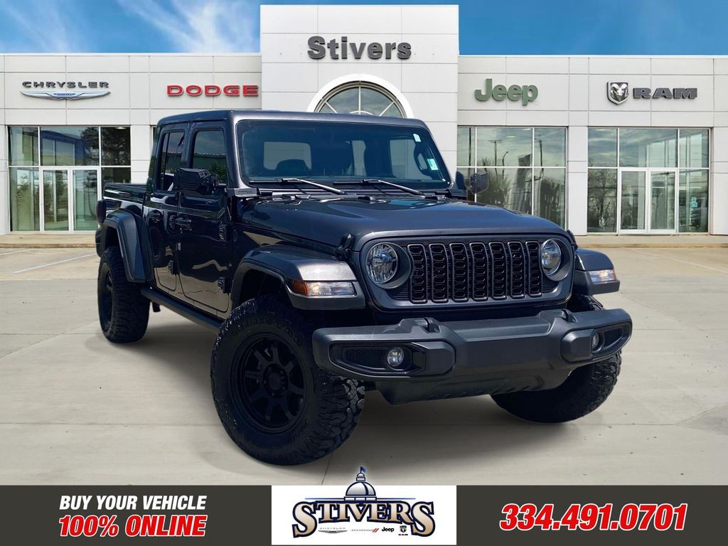 Gray (Granite Crystal Metallic Clearcoat) 2025 Jeep Gladiator Pickup Truck Four-Wheel Drive 8-Speed Automatic