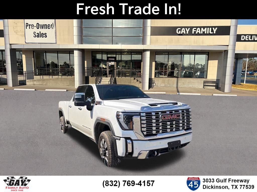 White Frost 2024 GMC Sierra 2500HD Denali Crew Cab 4WD Pickup Truck Four-Wheel Drive Automatic
