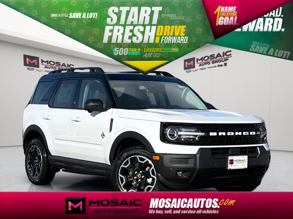 Oxford White 2025 Ford Bronco Sport Outer Banks AWD SUV / Crossover All-Wheel Drive 8-Speed Automatic