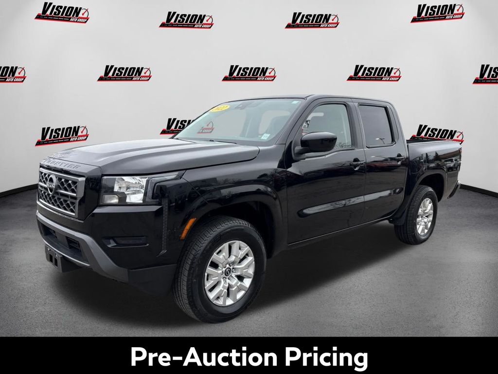 Super Black 2022 Nissan Frontier SV Crew Cab 4WD Pickup Truck Four-Wheel Drive 9-Speed Automatic
