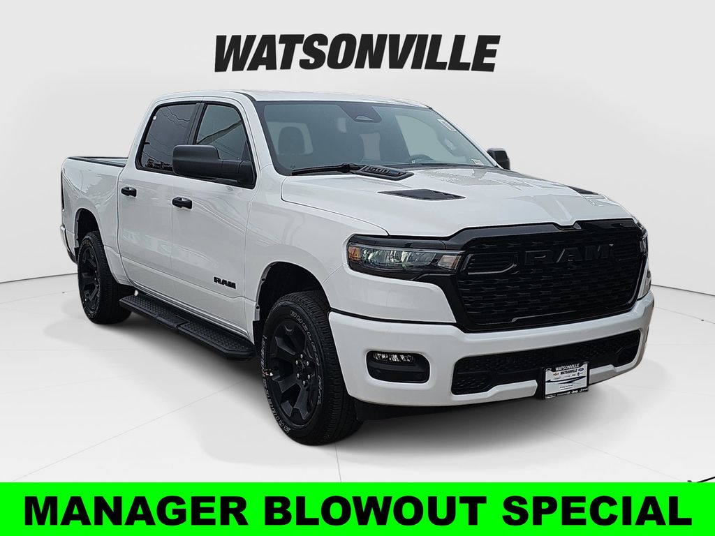 Bright White Clearcoat 2026 RAM 1500 Express Crew Cab 4WD Pickup Truck Four-Wheel Drive 8-Speed Automatic