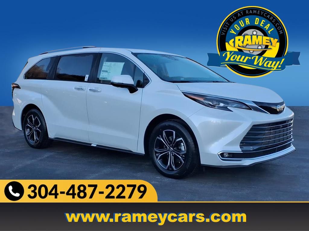 Pearl 2026 Toyota Sienna Platinum 7-Passenger AWD Minivan All-Wheel Drive Continuously Variable Transmission