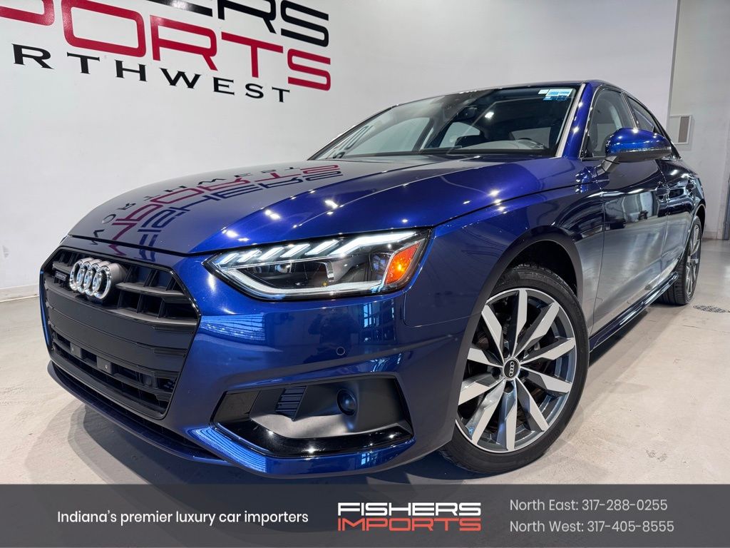 Blue Metallic 2023 Audi A4 quattro Premium Plus 40 TFSI AWD Sedan All-Wheel Drive 7-Speed Automatic
