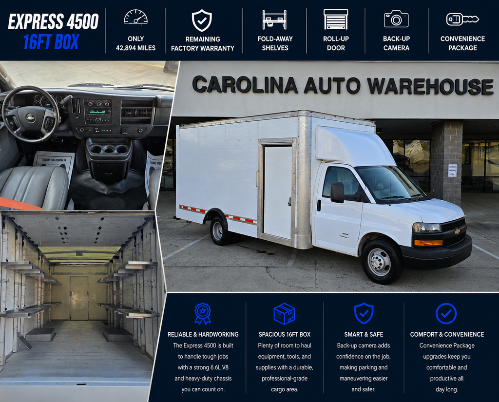 Summit White 2023 Chevrolet Express Chassis Van Rear-Wheel Drive 6-Speed Automatic Overdrive