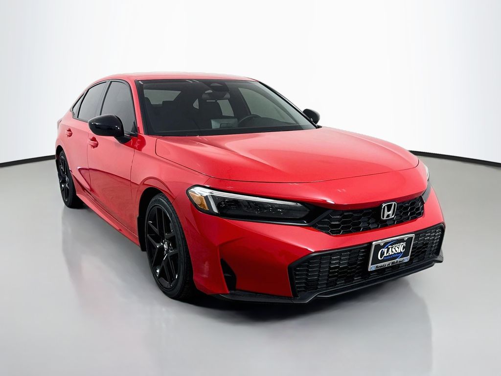 Rallye Red 2026 Honda Civic Sedan Front-Wheel Drive Continuously Variable Transmission
