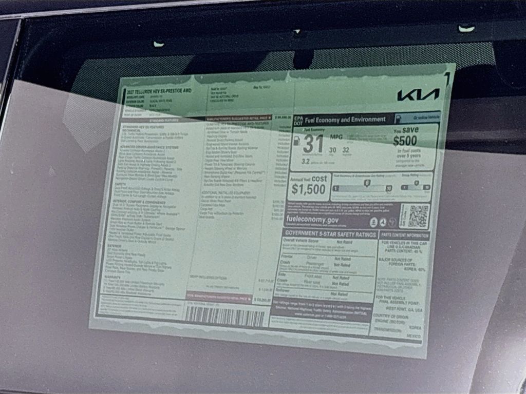2027 Kia Telluride Hybrid SX Prestige