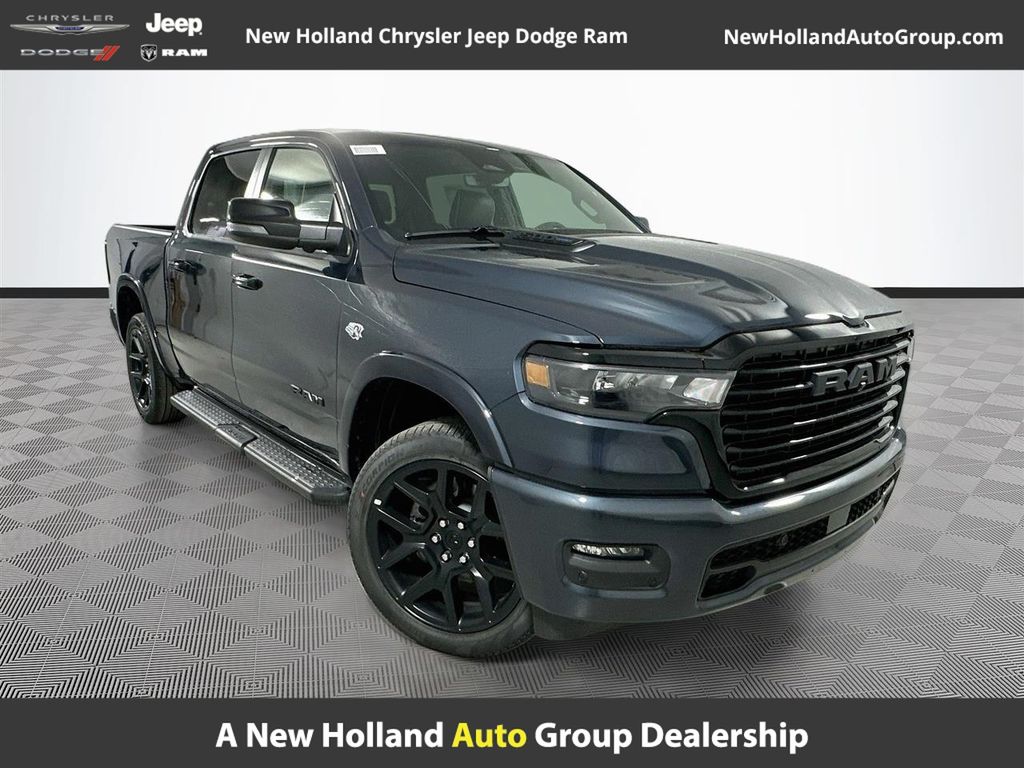 Blue Metallic 2026 RAM 1500 Pickup Truck Four-Wheel Drive 8-Speed Automatic