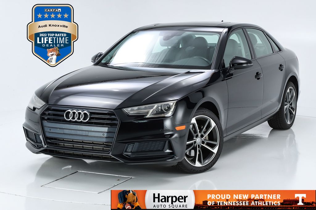 Brilliant Black 2019 Audi A4 Sedan Front-Wheel Drive 7-Speed Automatic