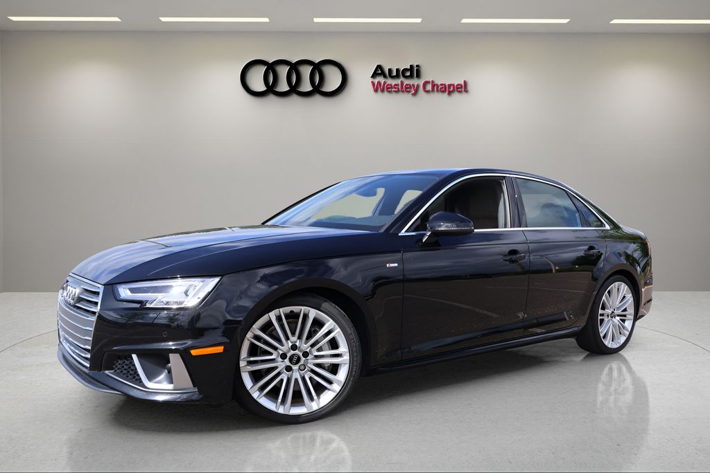 Mythos Black Metallic 2019 Audi A4 quattro Premium Plus 45 TFSI Sedan All-Wheel Drive 7-Speed Automatic