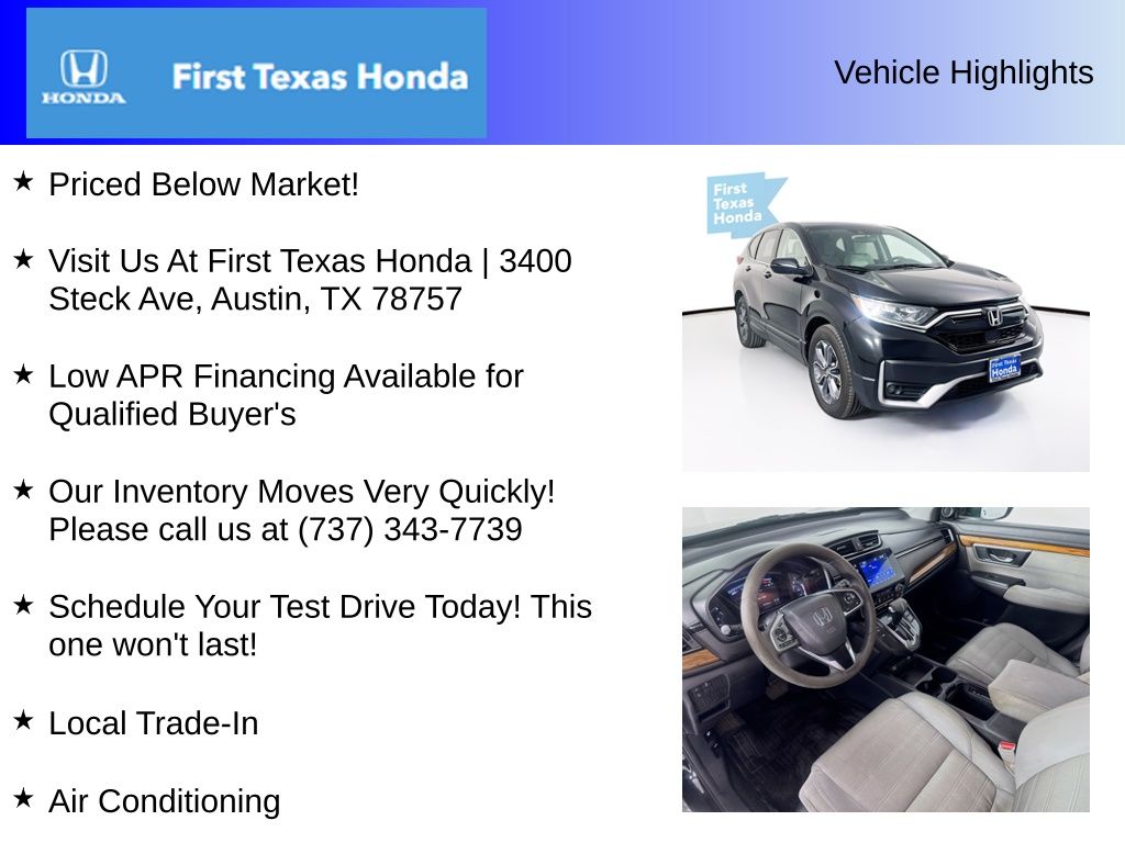 Used Car 2022 Honda Cr-v  Ex For Sale Under $20,000 In Austin, Texas