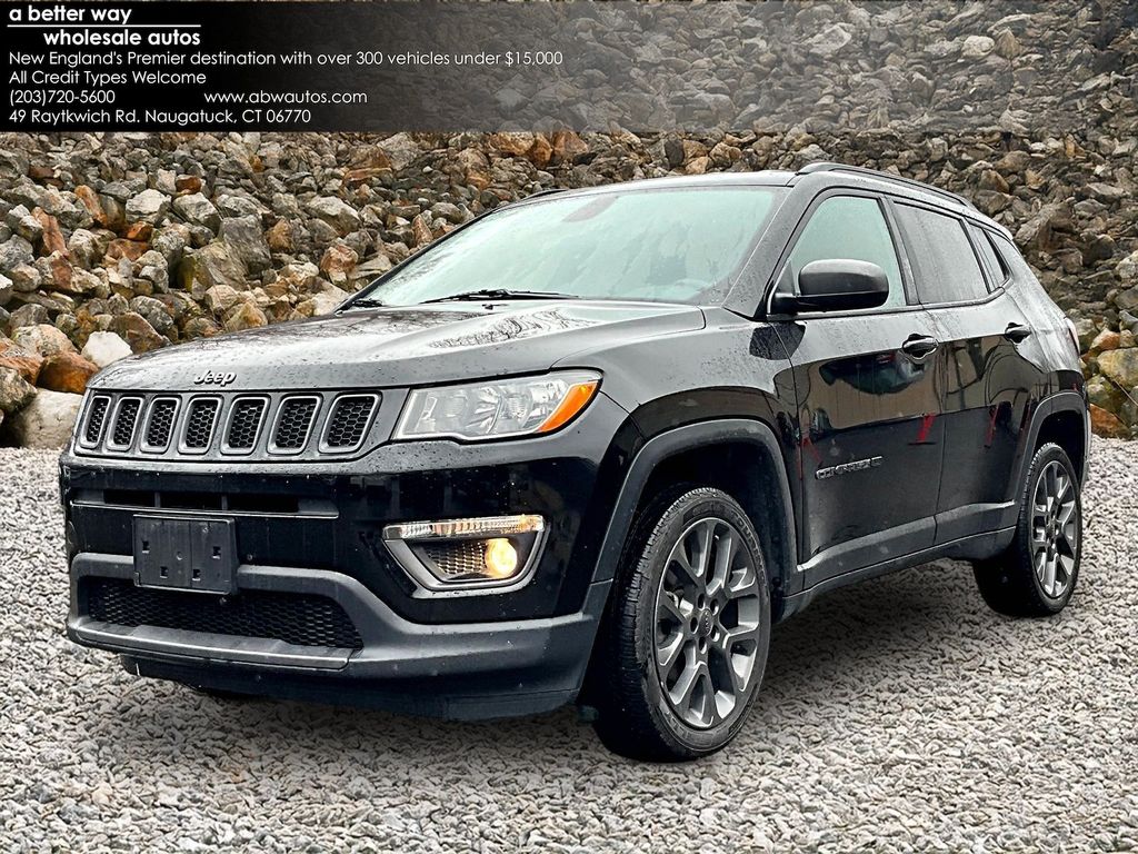 Diamond Black Crystal Pearlcoat 2021 Jeep Compass 80th Anniversary Edition 4WD SUV / Crossover Four-Wheel Drive 9-Speed Automatic