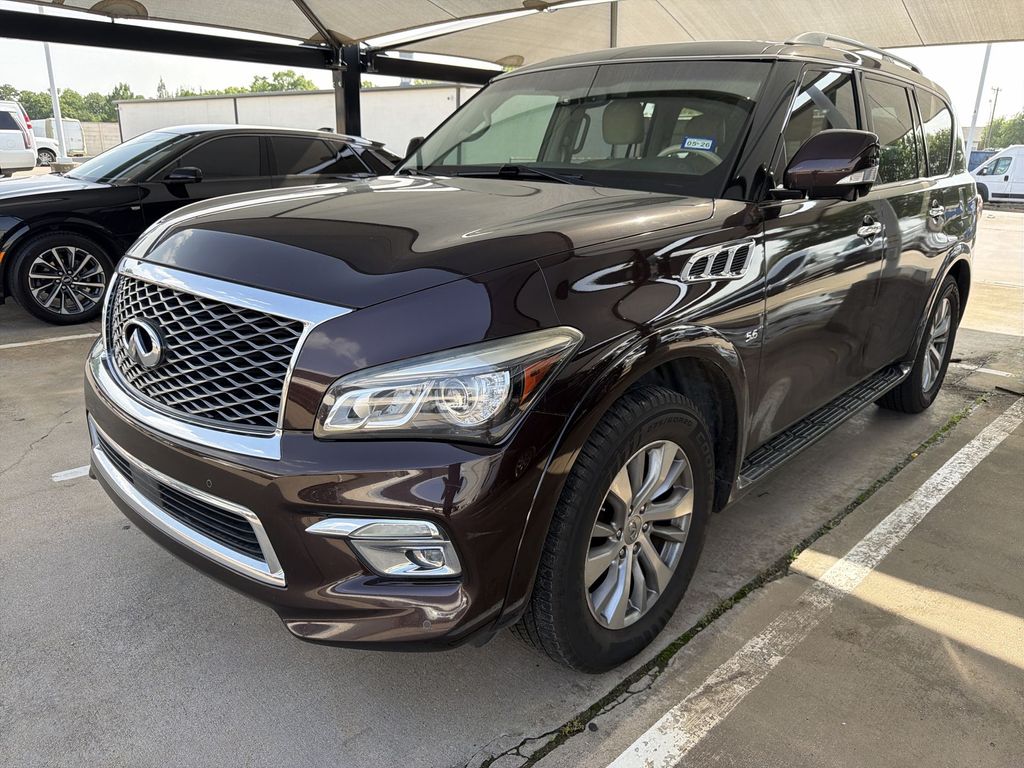 Red 2016 INFINITI QX80 4WD SUV / Crossover All-Wheel Drive 7-Speed Automatic