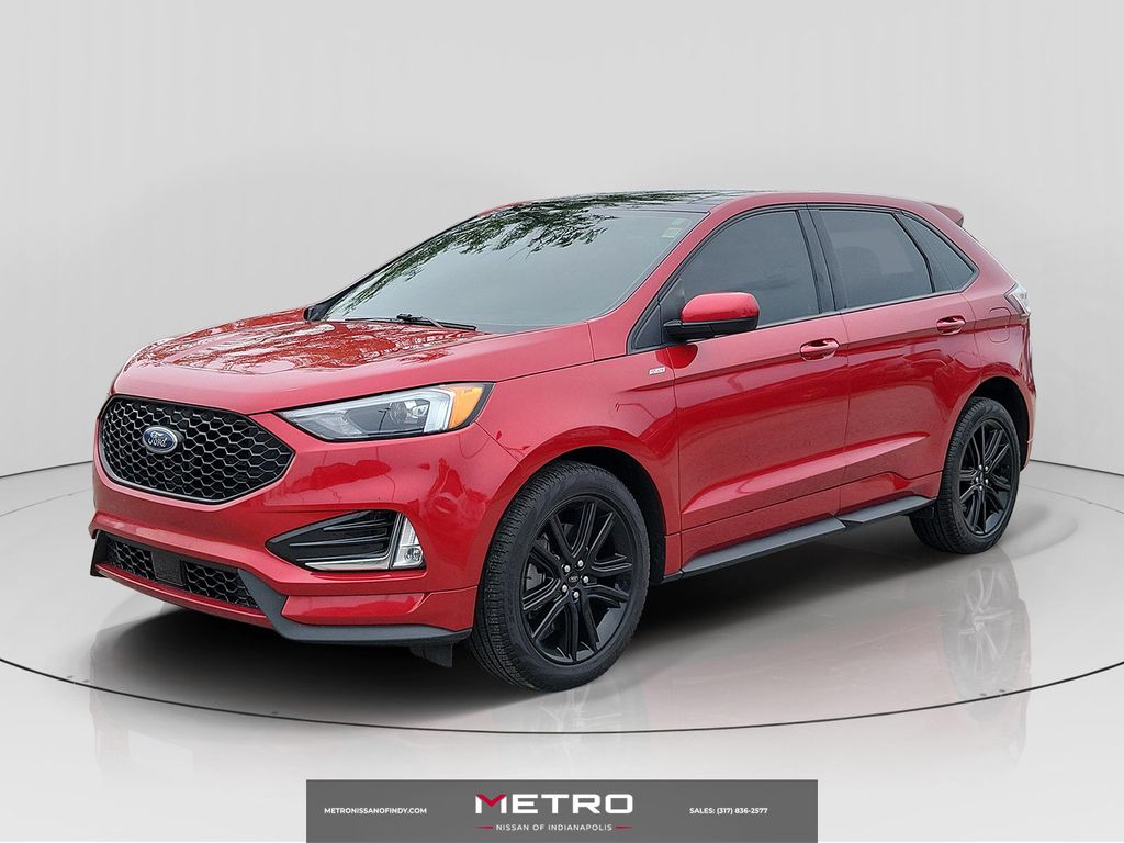Red Metallic 2022 Ford Edge SUV / Crossover All-Wheel Drive 8-Speed Automatic
