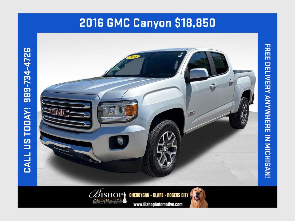 Quicksilver Metallic 2016 GMC Canyon Pickup Truck Four-Wheel Drive 6-Speed Automatic
