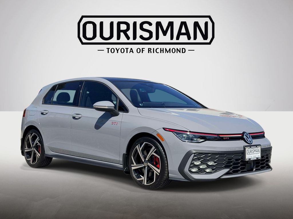 Moonstone Gray 2025 Volkswagen Golf GTI SE FWD Hatchback Front-Wheel Drive 7-Speed Dual Clutch