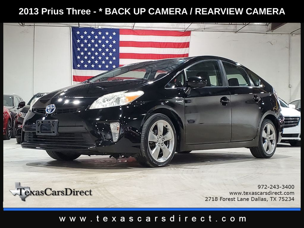Black 2013 Toyota Prius Hatchback Front-Wheel Drive Continuously Variable Transmission