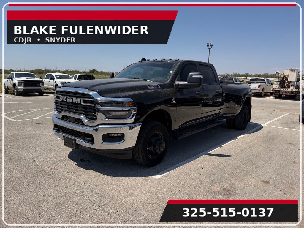 Diamond Black Crystal Pearlcoat 2025 RAM 3500 Pickup Truck Four-Wheel Drive 8-Speed Automatic