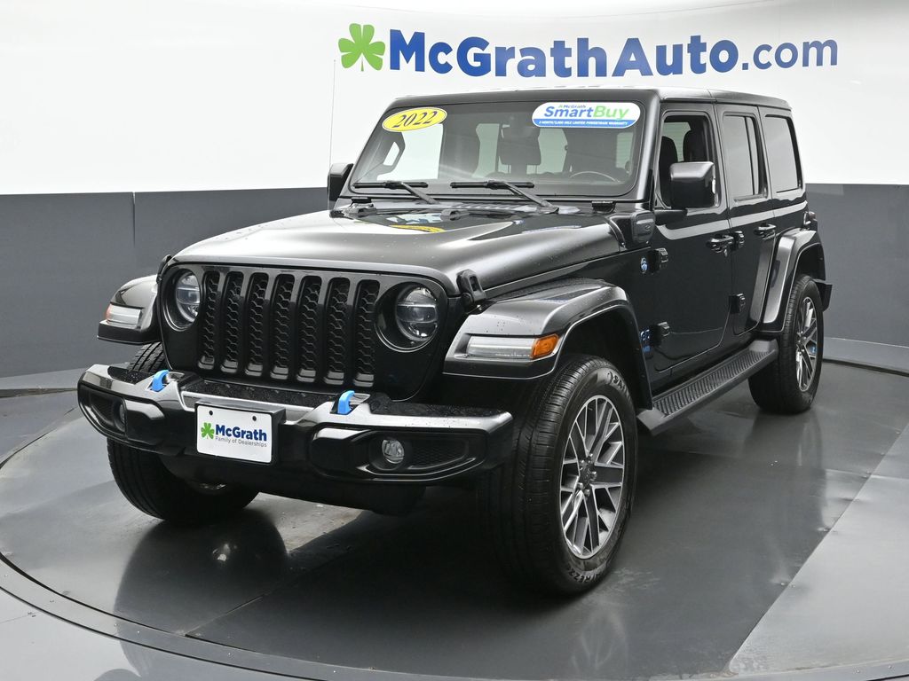 Certified Used 2022 Black Jeep Unlimited Sahara High Altitude 4xe image 22