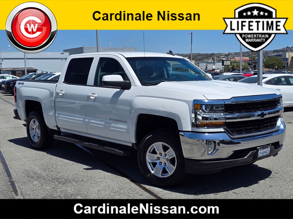 Summit White 2018 Chevrolet Silverado 1500 Pickup Truck Four-Wheel Drive 6-Speed Automatic Overdrive