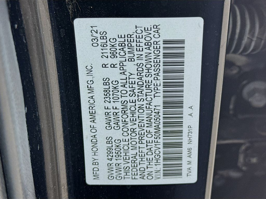 Used Car 2021 Honda Accord  Ex-l For Sale Under $25,000 In Austin, Texas