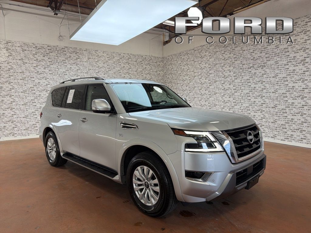 Brilliant Silver Metallic 2021 Nissan Armada SV 4WD SUV / Crossover Four-Wheel Drive 7-Speed Automatic