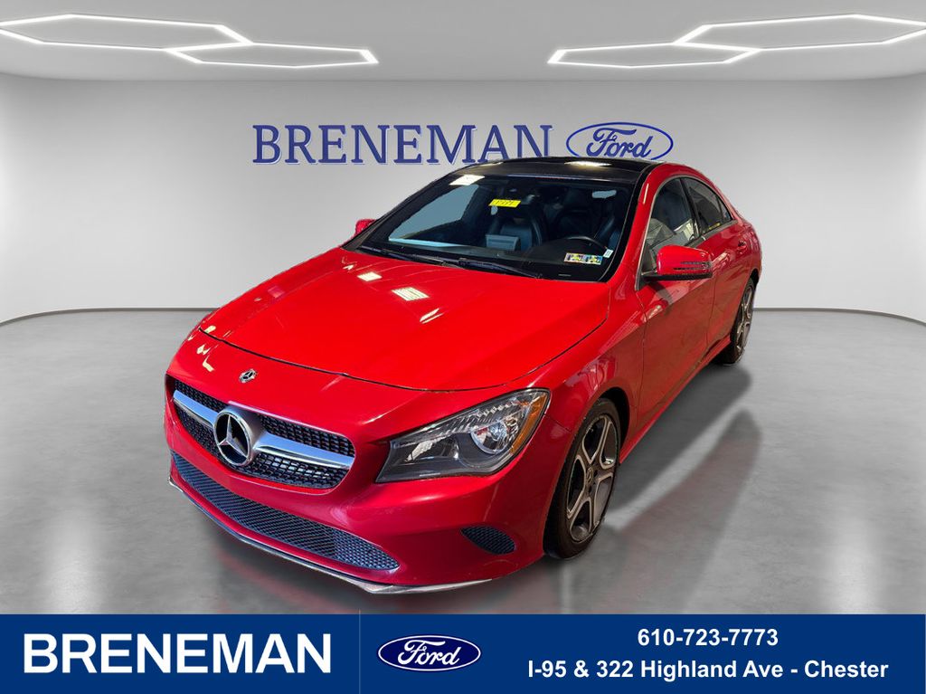 Jupiter Red 2018 Mercedes-Benz CLA Sedan All-Wheel Drive 7-Speed Automatic