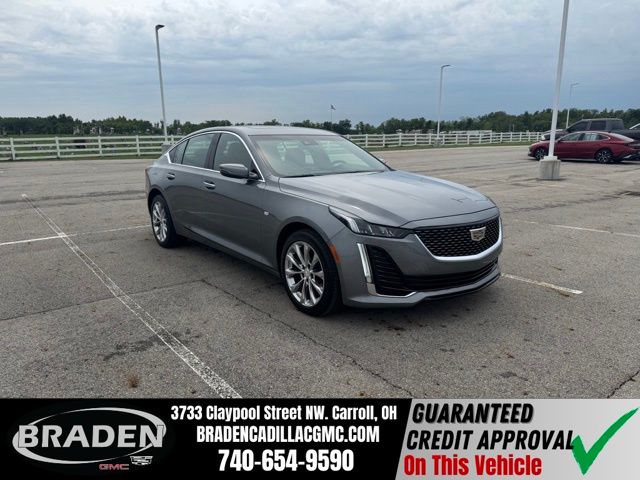 Gray (Satin Steel Metallic) 2022 Cadillac CT5 Sedan All-Wheel Drive Automatic