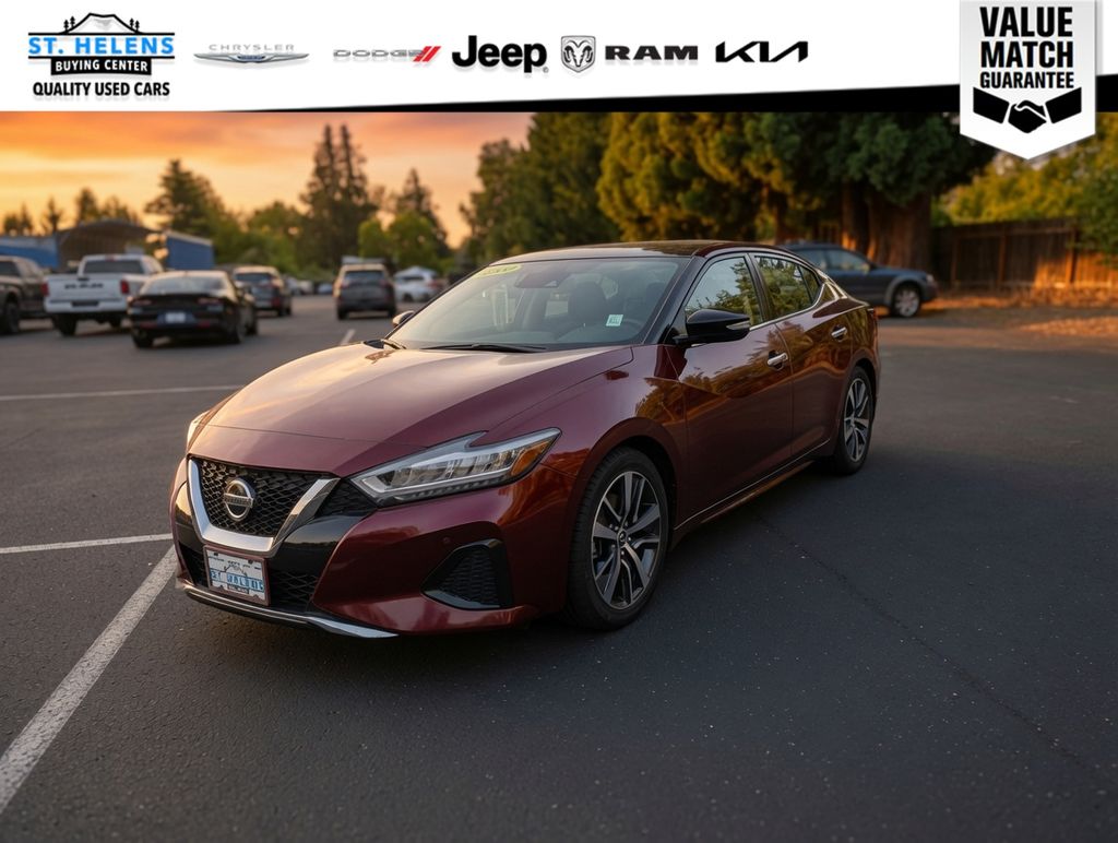 Red 2020 Nissan Maxima Sedan Front-Wheel Drive Continuously Variable Transmission