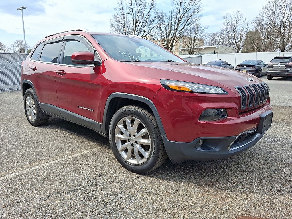 Deep Cherry Red Crystal Pearlcoat 2017 Jeep Cherokee Limited 4WD SUV / Crossover Four-Wheel Drive 9-Speed Automatic