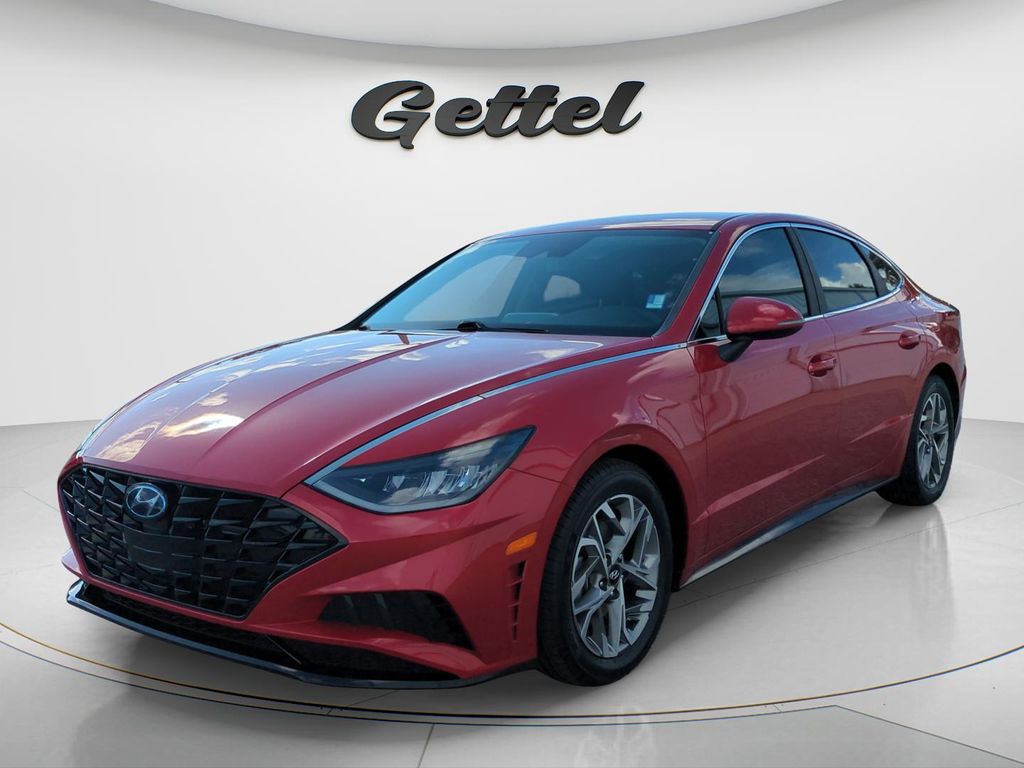Calypso Red 2021 Hyundai Sonata Sedan Front-Wheel Drive 8-Speed Automatic Overdrive