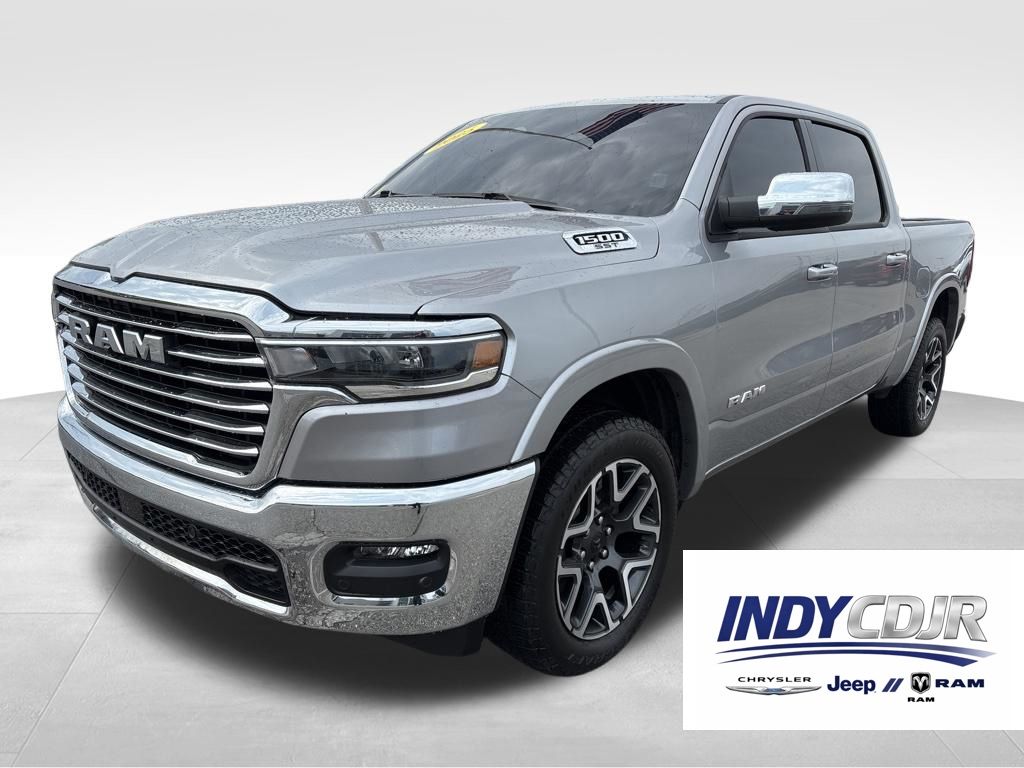 Billet Silver Metallic Clearcoat 2025 RAM 1500 Laramie Crew Cab 4WD Pickup Truck Four-Wheel Drive 8-Speed Automatic