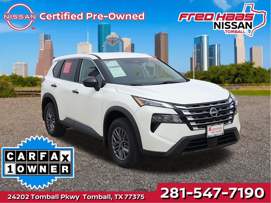 Glacier White 2025 Nissan Rogue SUV / Crossover Front-Wheel Drive Continuously Variable Transmission
