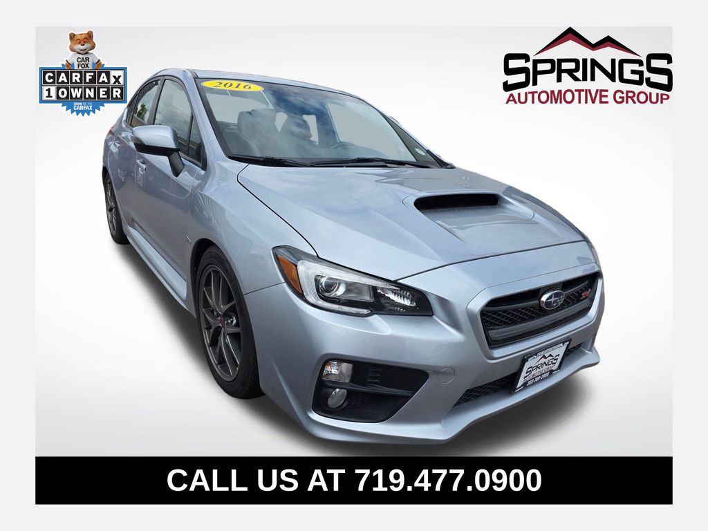 Ice Silver Metallic 2016 Subaru WRX STI Limited with Wing Spoiler Sedan All-Wheel Drive 6-Speed Manual