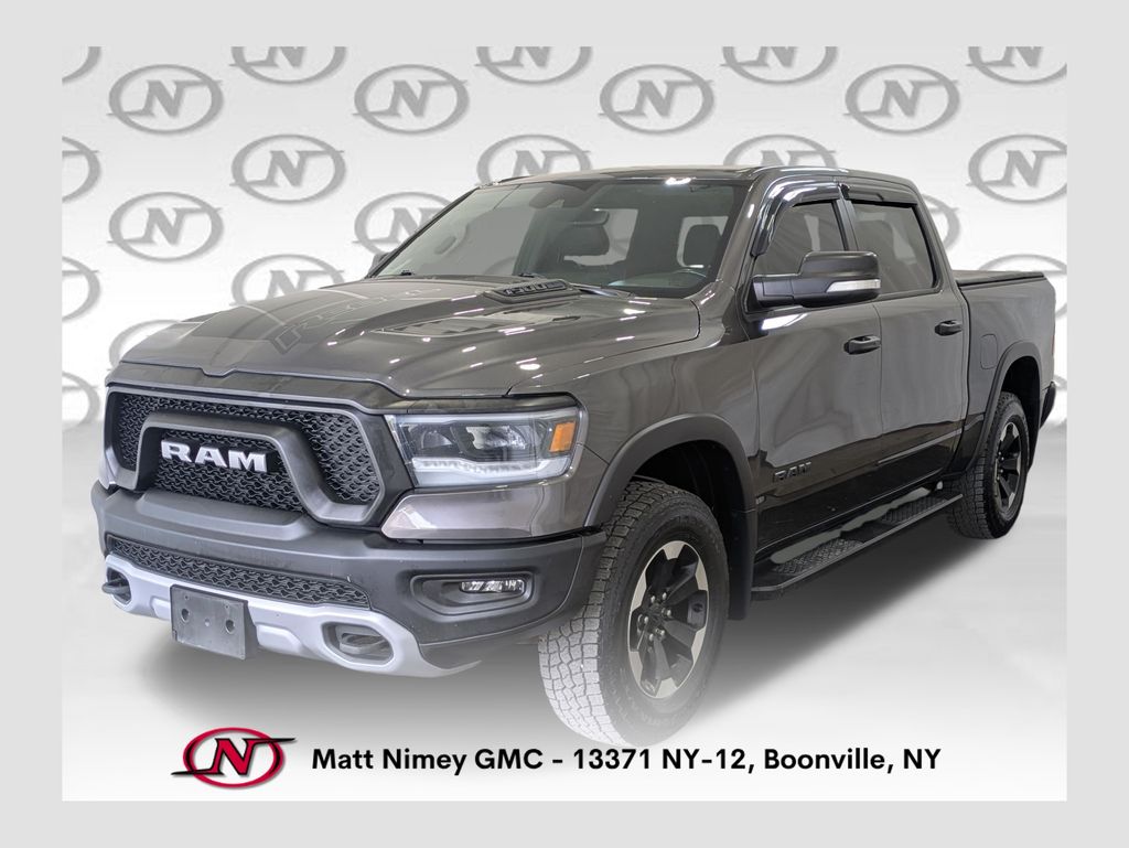 Gray (Granite Crystal Metallic Clearcoat) 2021 RAM 1500 Pickup Truck Four-Wheel Drive 8-Speed Automatic