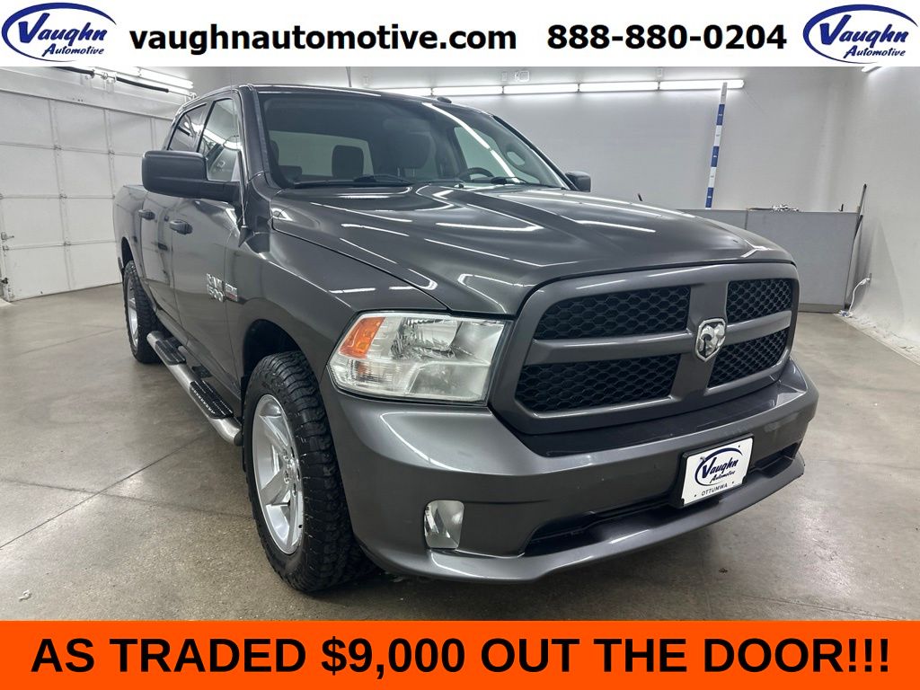 Gray (Granite Crystal Metallic Clearcoat) 2017 RAM 1500 Pickup Truck Four-Wheel Drive 8-Speed Automatic
