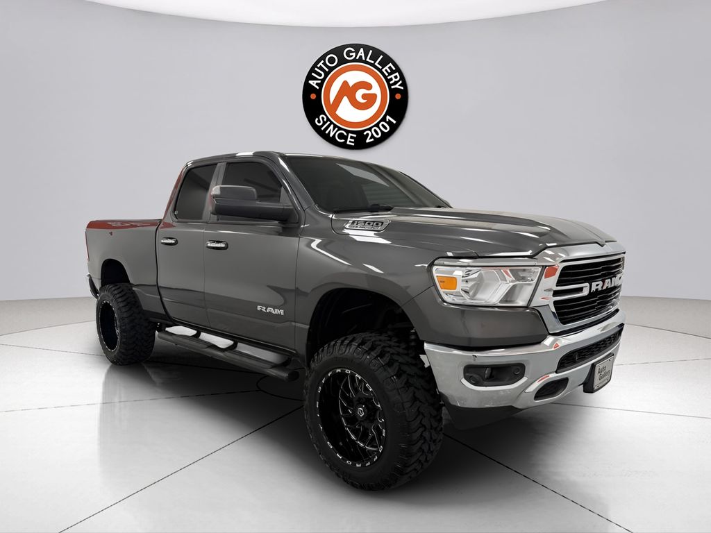 Gray (Granite Crystal Metallic Clearcoat) 2019 RAM 1500 Pickup Truck Four-Wheel Drive 8-Speed Automatic