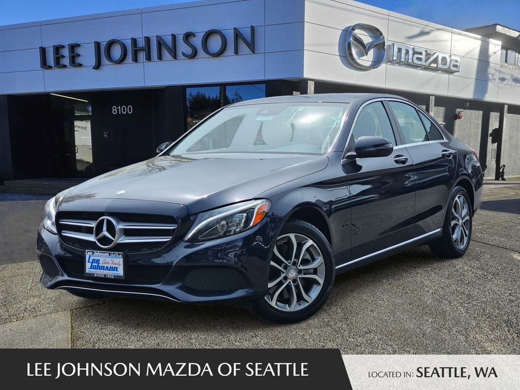 Lunar Blue Metallic 2016 Mercedes-Benz C-Class Sedan All-Wheel Drive 7-Speed Automatic