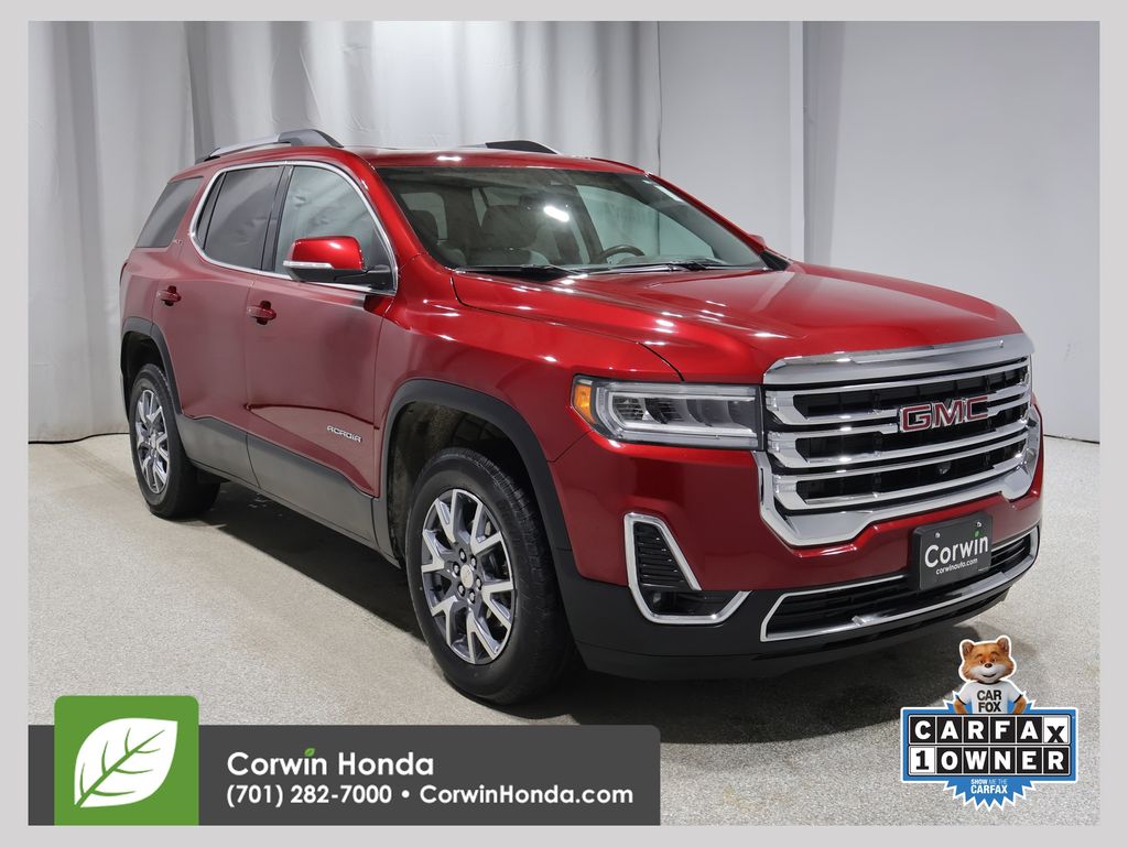 Volcanic Red Tintcoat 2023 GMC Acadia SLT AWD SUV / Crossover Four-Wheel Drive 9-Speed Automatic