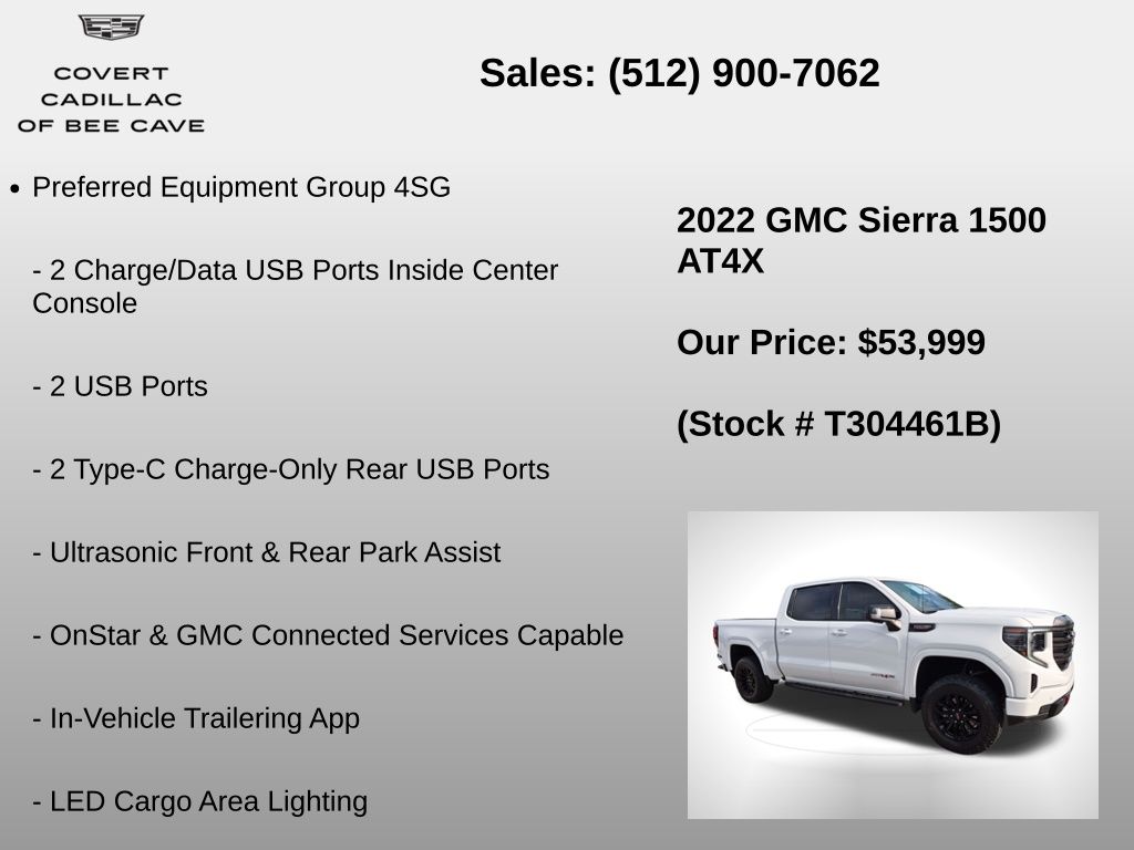 Used Car 2022 Gmc Sierra 1500  At4x For Sale Under $60,000 In Austin, Texas